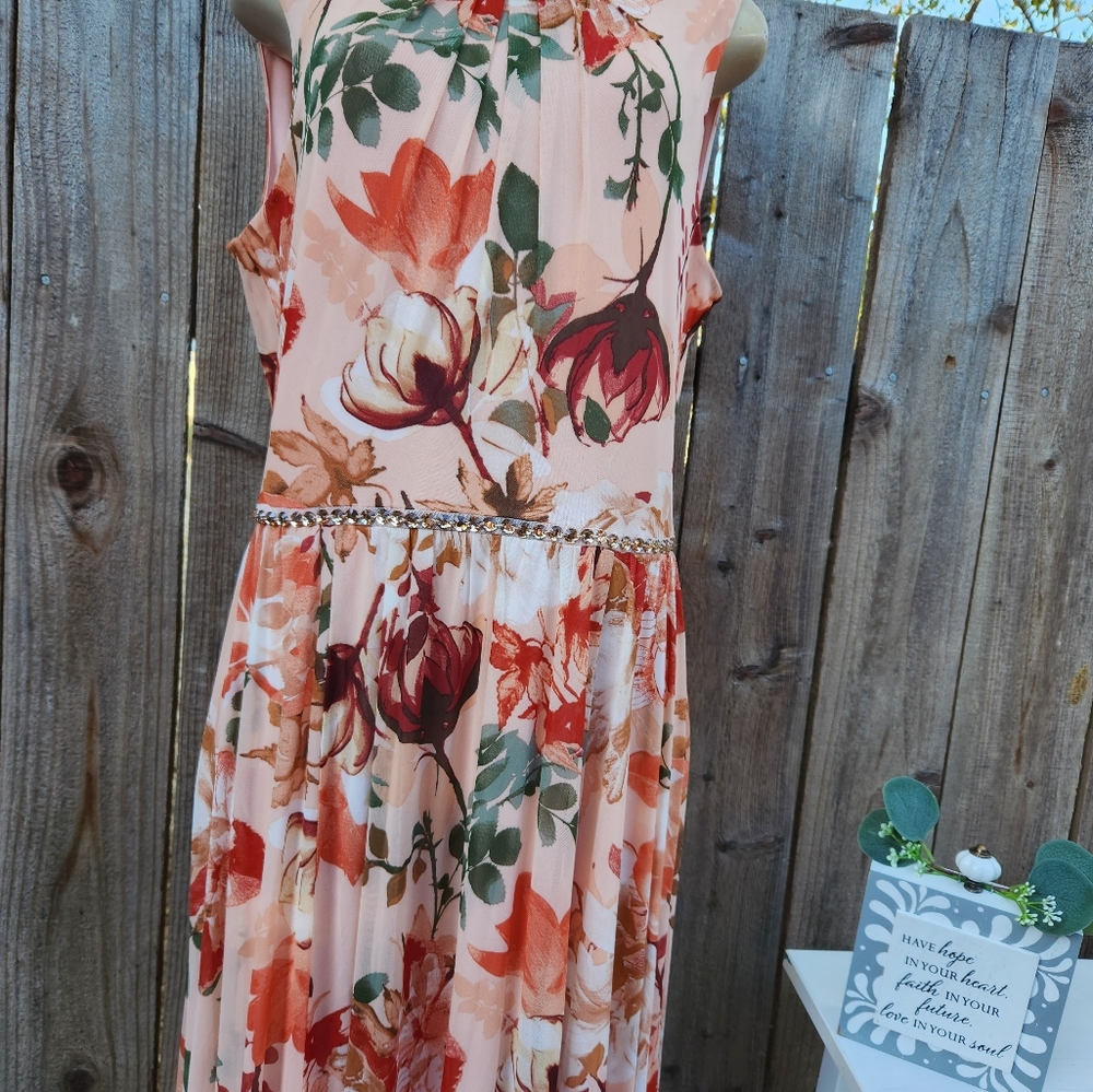 Enfocus Studio Floral Print Maxi Dress Size 14 - Picture 4 of 8